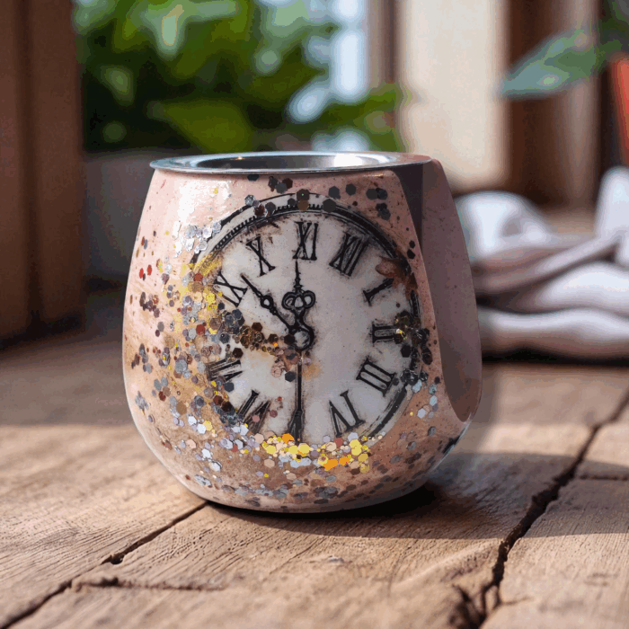 Brûle-parfum horloge