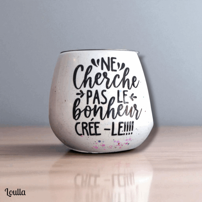 Brûle-parfum " Ne cherche pas le bonheur, crée le"